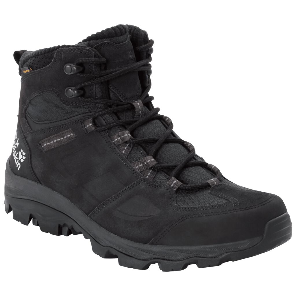 Jack Wolfskin VOJO 3 WT TEXAPORE MID Férfi Túracipő Fekete - LHAFSM-273